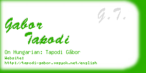 gabor tapodi business card
